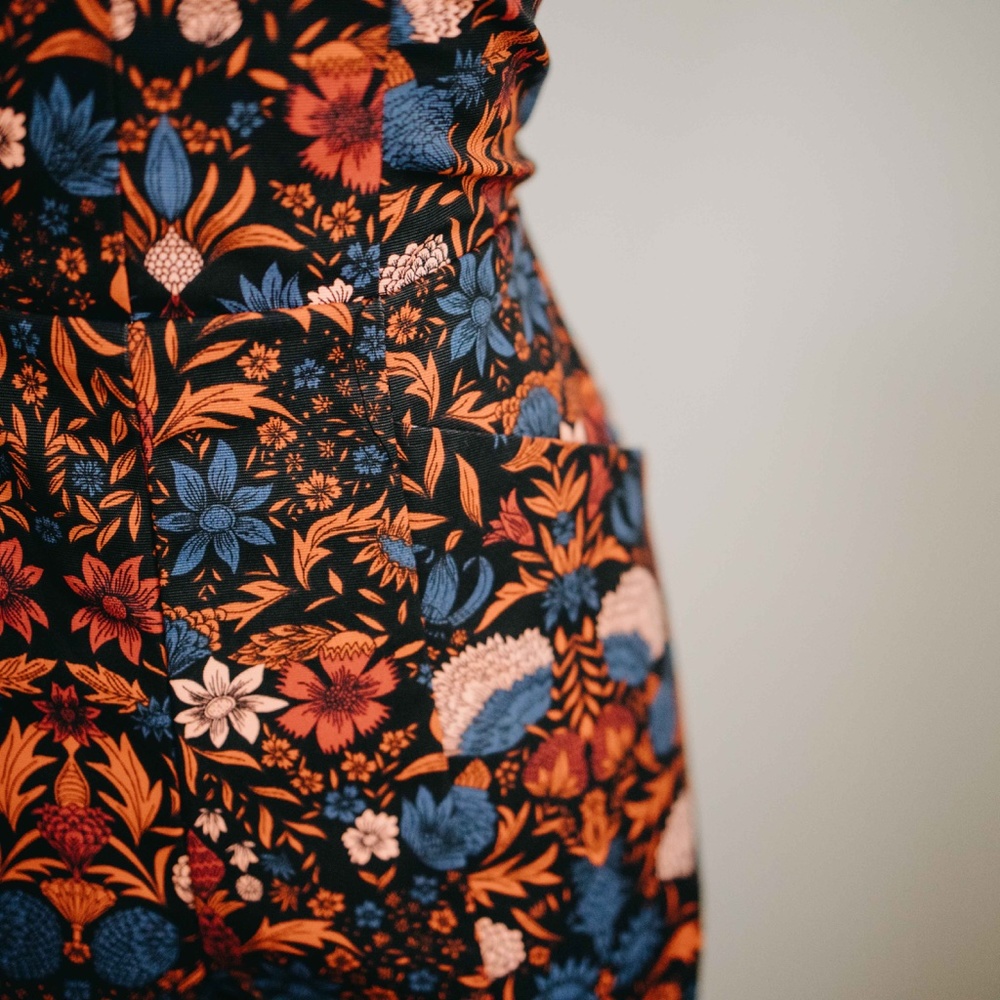 H&M / Floral Pattern Strapless Romper - Picture 2 of 4